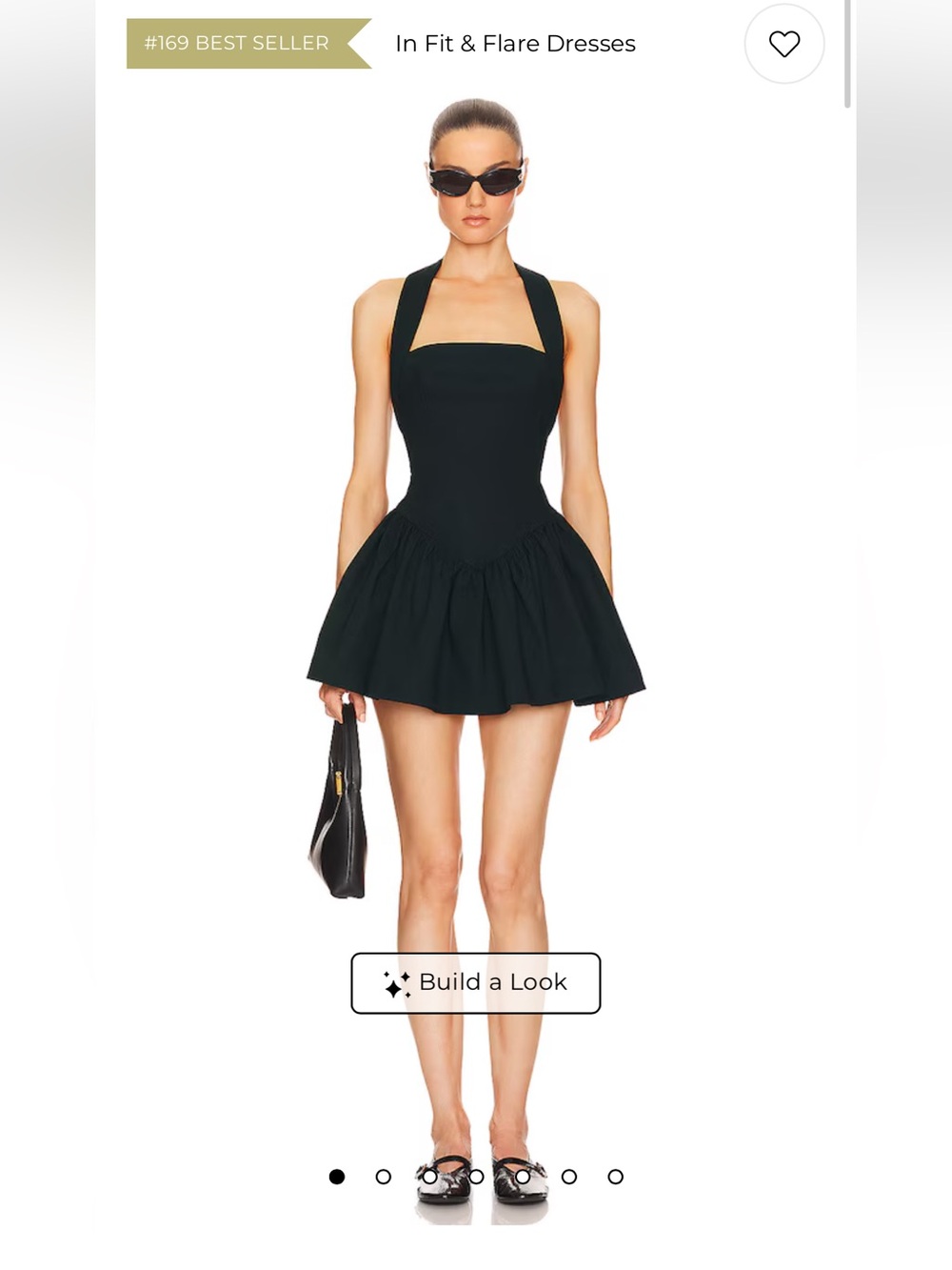 Helsa Faille Halter Mini Dress in Black